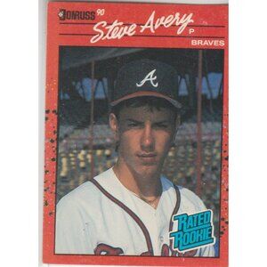 Steve Avery Rated Rookie 1990 Donruss Error / No dot after INC.